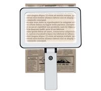 Bonna Loupe de Lecture Pliable, Doté d'une lumière intégrée et d'une Grande loupe Pleine Page, il Convient aux Personnes âgées et aux Personnes malvoyantes pour Lire Les Petits caractères.
