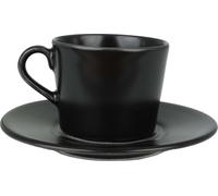 Bonna Notte Neat - Tasses à Espresso et soucoupes - 80 cc - Porcelaine - set de 6 pièces