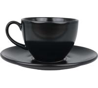 Bonna Notte - Tasses à thé et soucoupes - 230 cc - Porcelaine - Set de 6 pièces