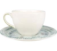 Bonna Odette - Tasses à thé et soucoupes - 230 cc - Porcelaine - set de 6 pièces