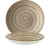 Bonna Premium Porcelain ATRBLM25CK Aura Terrain Assiette creuse, à soupe, 25 cm, 1,3 l, porcelaine, sable, 1 pièce