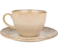 Bonna Sand Snell - Tasses à thé et soucoupes - 230 cc - Porcelaine - Set de 6 tasses à thé et soucoupes