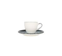 Bonna Sepia - Tasses à expresso et soucoupe - 80 cc - Porcelaine - lot de 6