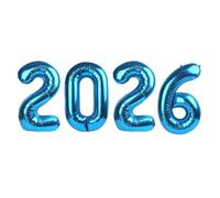 Bonne année 2026 ballons or argent rose noir nombre 2026 feuille ballons 16/32in multicolore bonne année bannière décorations de fête