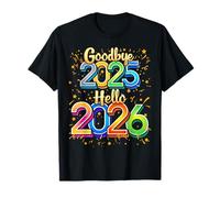 Bonne année Bonjour 2026 Fête colorée du Nouvel an T-Shirt
