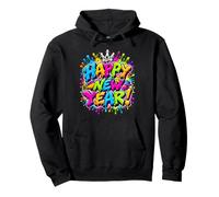 Bonne année, Graffiti coloré, Drip Art Sweat à Capuche