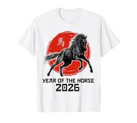 Bonne année Lunaire Chinoise 2026 année du Zodiaque du Cheval T-Shirt