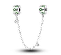 Bonne chance breloque de chaîne de sécurité à pince fixe, breloque pour bracelet, compatible avec le collier de bracelet pandora