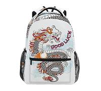 Bonne Chance Dragon Chinois Cartable Sac à Dos Ecole étudiant Scolaire d'ordinateur pour Voyage Ados Filles Garçons Enfant