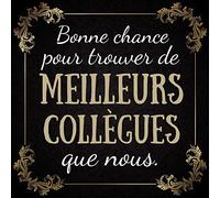 Bonne chance pour trouver meilleurs collègues: livre d'or depart collegue Travail femme , cadeau depart retraite humoristique , à compléter de messages et photos , Alternative carte depart collegue