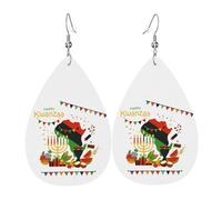Bonne Fête De Kwanzaa, Fête Du Patrimoine Africain Boucles D'Oreilles En Cuir Tendance Boucles D'Oreilles Légères Pendantes En Cuir Pour Femme Quotidien Fête Des Mères