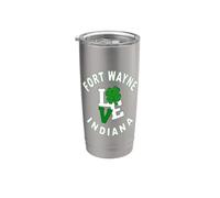 Bonne fête de la Saint-Patrick, Fort Wayne, Indiana Gobelet isotherme en acier inoxydable double paroi