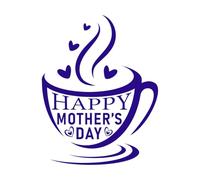 Bonne fête des mères et affiche de la fête des mères avec citation maman Stickers muraux 40x51.5cm Plusieurs tailles disponibles Bleu foncé