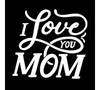 Bonne fête des mères typographie calligraphie calligraphie arabe amour maman meilleure maman Stickers muraux 54.6x58.9cm Plusieurs tailles disponibles Blanc