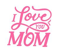 Bonne fête des mères typographie calligraphie calligraphie arabe amour maman meilleure maman Stickers muraux 67.2x72.5cm Stickers pour vitres Rose