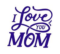 Bonne fête des mères typographie calligraphie calligraphie arabe amour maman meilleure maman Stickers muraux 54.6x58.9cm Stickers pour vitres Bleu foncé