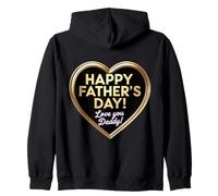 Bonne fête des pères, je t'aime, papa, papa, fils, fille Sweat à Capuche