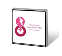 Bonne Journée de la femme ! Épinglettes « Embrassez l’équité 2025 » : badges carrés, épinglettes, boutons en émail, décorations de fête