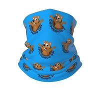 Bonne Journée De La Marmotte Gaiter Imprimé Cache-Cou Élastique Écharpe Demi-Visage pour Femme Ski Cyclisme 30X26Cm