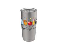 Bonne journée pour apprendre la rentrée scolaire Doodles étudiant enseignant Gobelet isotherme en acier inoxydable double paroi
