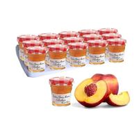 BONNE MAMAN - 15 Confitures Pêche - Mini-pots Individuels en verre 30 g