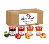 BONNE MAMAN - 20 Confitures Fraise/Abricot/Pêche/Cerise - 30 g