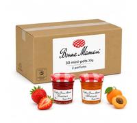 BONNE MAMAN - 30 Confitures individuelles Fraise/Abricot - 30g