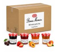 BONNE MAMAN - 60 Confitures Fraise/Abricot/Pêche/Cerise - 30 g