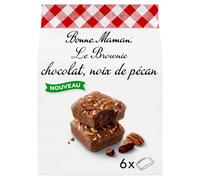 BONNE MAMAN - Brownies Fondants au Chocolat et Noix de Pécan, Plaisir Gourmand (Paquet 6x210g) - lot de 3 - Vendu par Lot