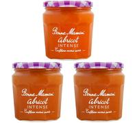 Bonne Maman - Confiture Abricot Intense - Riche en Fruits et moins sucrée - 335g. (Lot de 3)