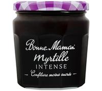 Bonne Maman - Confiture Myrtille Intense - Riche en Fruits et moins sucrée - 335g.