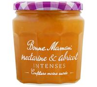 Bonne Maman - Confiture Nectarine & Abricot Intenses - Riche en Fruits et moins sucrée - 335g