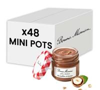 Bonne Maman Pâte à Tartiner Noisettes et Cacao, Sans Huile de Palme, 20% Noisettes, 48 Mini-Pots en Verre, 25g par Pot