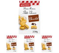 Bonne Maman - Petits Chocos - Biscuits avec Fourrage au Chocolat au Lait - Recette Authentique - 250 G (Lot de 4)