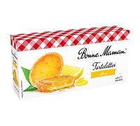 BONNE MAMAN - Tartelettes au Citron Savoureuses et Légères de 125g - Biscuits aux Fruits Croustillants et Fruités pour les Petits et les Grands Gourmands - le Lot De 4