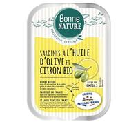BONNE NATURE - Sardines à l'huile d'olive et citron 115g - Vente à l'unité - meilleure offre
