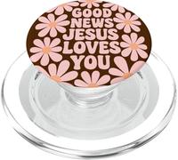 Bonne Nouvelle chrétienne Jésus Vous Aime rétro PopSockets PopGrip pour MagSafe