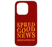 Bonne Nouvelle : Jesus Loves You Back Print Inspiring Christian Coque pour iPhone 15 Pro