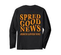 Bonne Nouvelle : Jesus Loves You Back Print Inspiring Christian Manche Longue