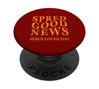 Bonne Nouvelle : Jesus Loves You Back Print Inspiring Christian PopSockets PopGrip Adhésif