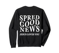 Bonne Nouvelle : Jesus Loves You Inspiring Back Print Christian Sweatshirt