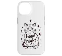 Bonne Nuit Cat Stars Coque pour iPhone 14