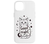 Bonne Nuit Cat Stars Coque pour iPhone 14 Plus