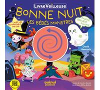 Bonne nuit les bébés monstres - Livre veilleuse - David Hawcock - Nuinui Jeunesse - cartonné - Comptine, chant