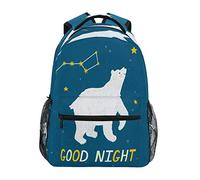 Bonne Nuit Ours Polaire Bandoulière Sacs Cartable à Dos à Cartable Étudiants Sac pour Scolaire Filles Voyages Garçons