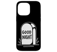 Bonne Nuit Tombstone Grave Death Blackwork Coque pour iPhone 14 Pro Max