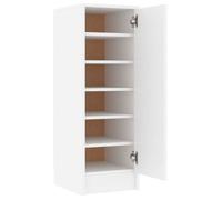 Bonne qualité - Armoire à chaussures - BONNIE - Commode à chaussures Blanc 32x35x92cm - Aggloméré - Meuble d'entrée Coffre