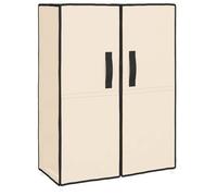 Bonne qualité - Armoire à chaussures - BONNIE - Commode à chaussures Crème 60x28x90cm Tissu - Meuble d'entrée Coffre Rangement DECO