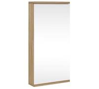 Bonne qualité - Armoire de bain et WC - BONNIE - à miroir d'angle chêne 30x24x60cm DECO M4976613