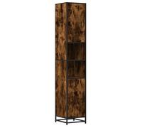 Bonne qualité - Armoire de rangement Armoire de salle de bain et WC - BONNIE - chêne fumé - Bois d'ingénierie et métal DECO